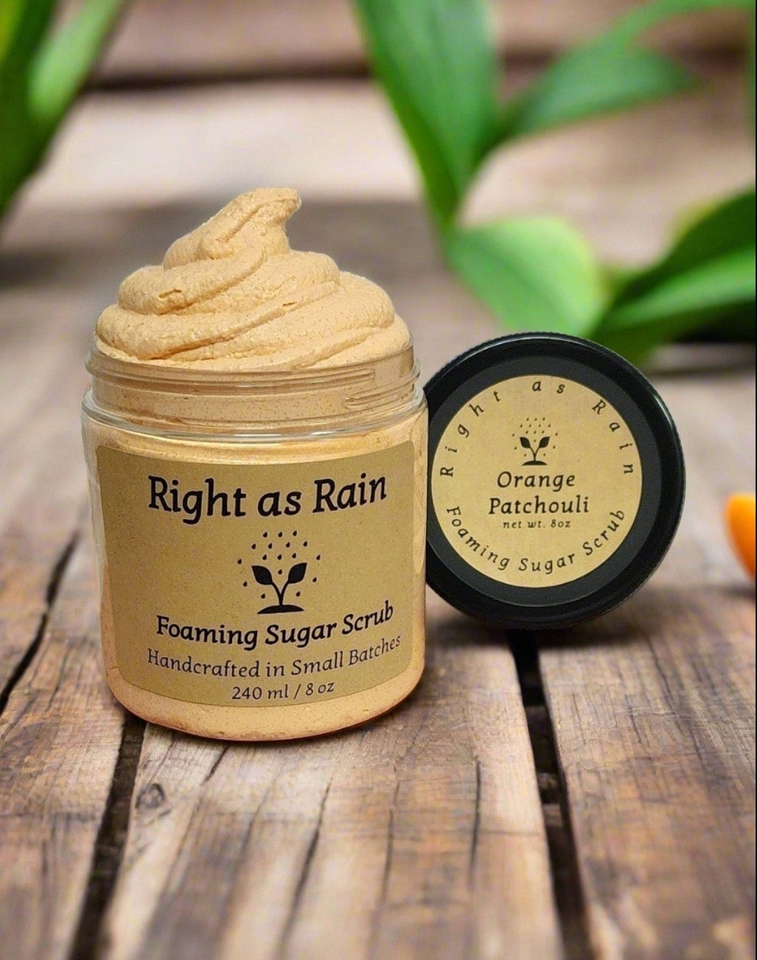 'Orange Patchouli' Foaming Sugar Scrub 8oz.