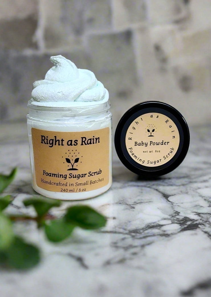 'Baby Powder' Foaming Sugar Scrub 8oz.