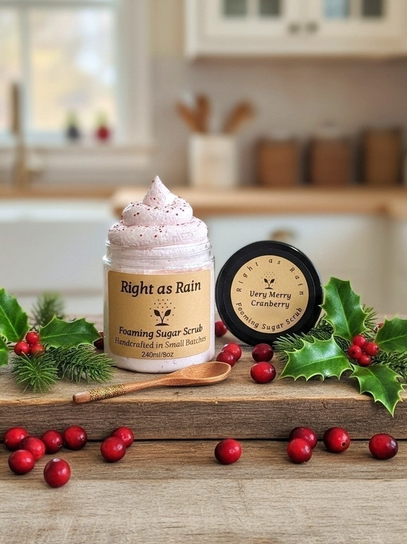 'Very Merry Cranberry' Foaming Sugar Scrub 8oz